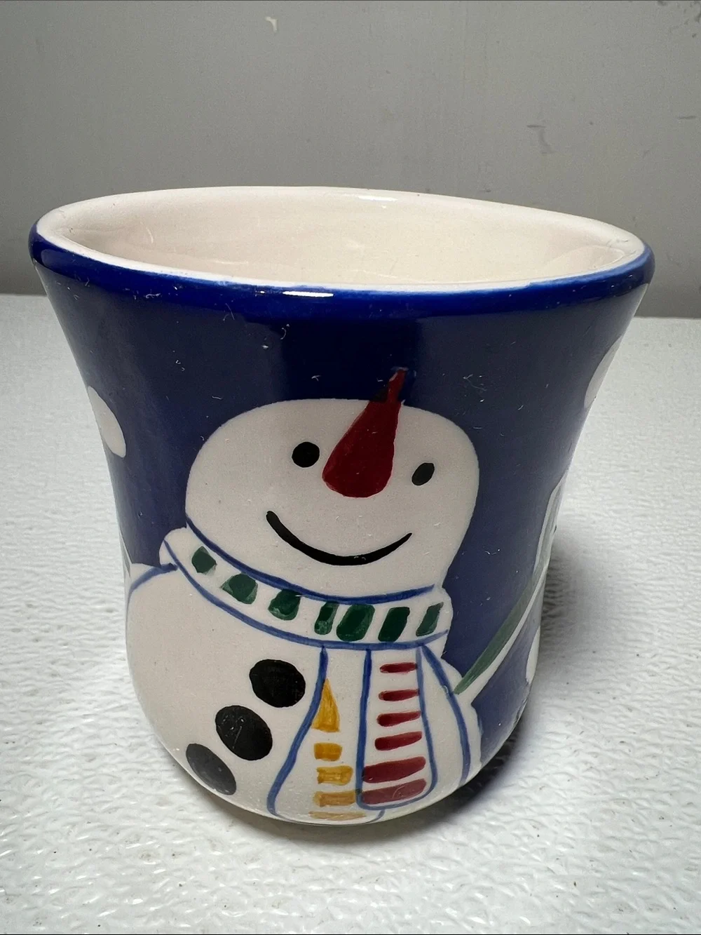 Vintage Gibson Snowtime Snowman Mug with sticker on the bottom
